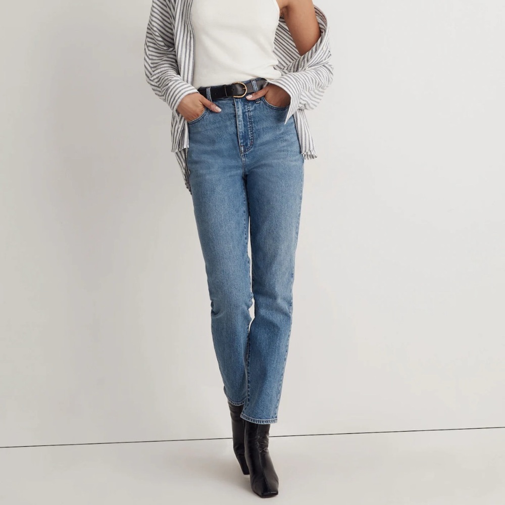 Madewell Mom Jeans Basley Wash Skinny Slim Size 25